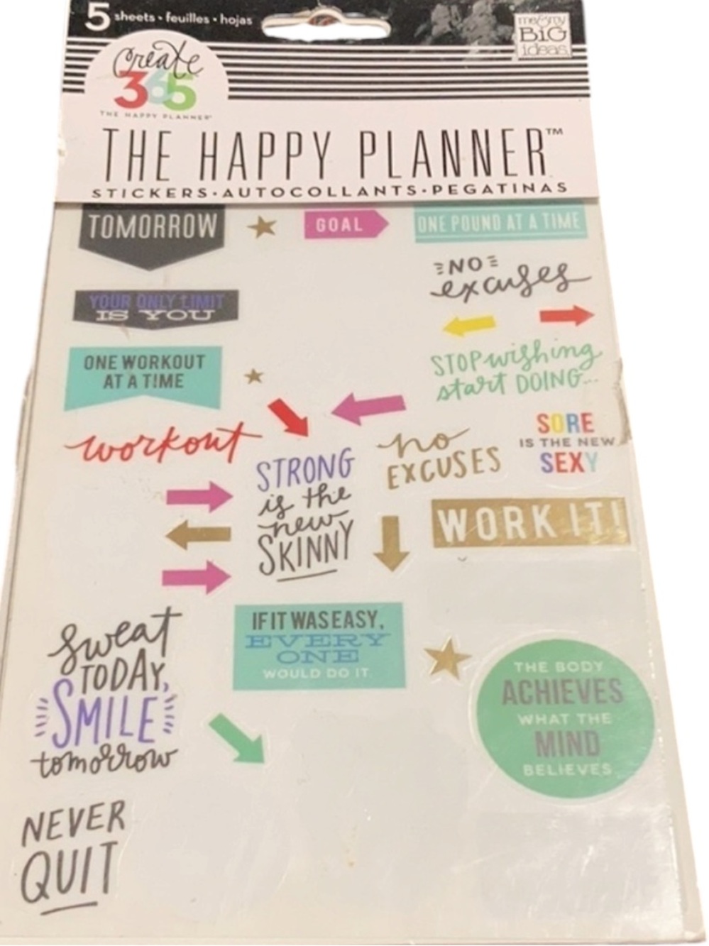 Me & my big ideas the happy planner stickers used